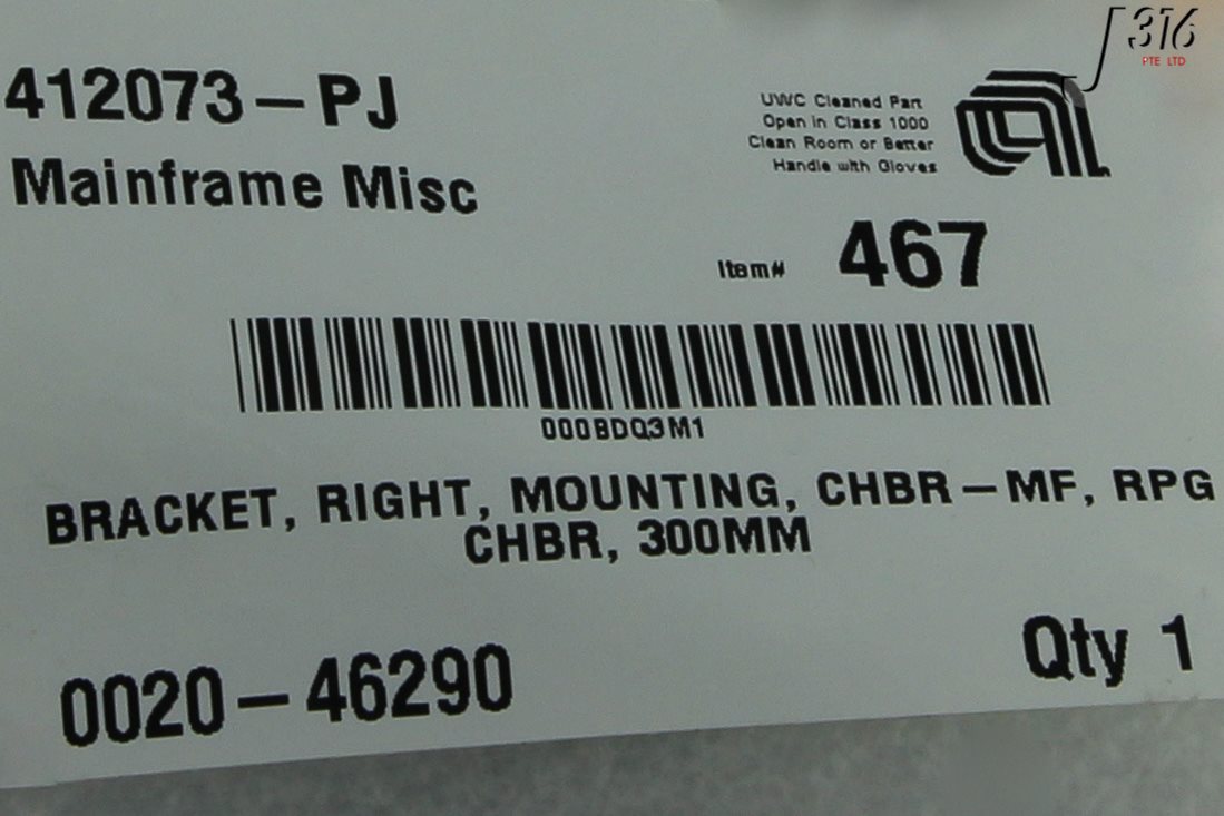 5014 APPLIED MATERIALS BRKT RIGHT MOUNTING CHBR-MF RPG CHBR 300MM